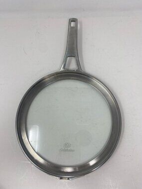 Calphalon Premier Space Saving Flat Glass Lid 8.5” Outside ~ 7.5” Inside